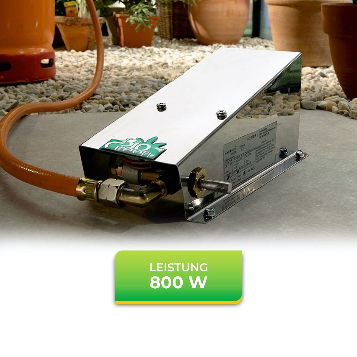 Bio Green Gas-Gewächshausheizung MI 80 mit 800 Watt Heizleistung