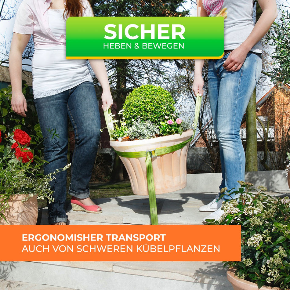 Bio Green Tragegurt für Kübelpflanzen zum sicheren Heben und Tragen