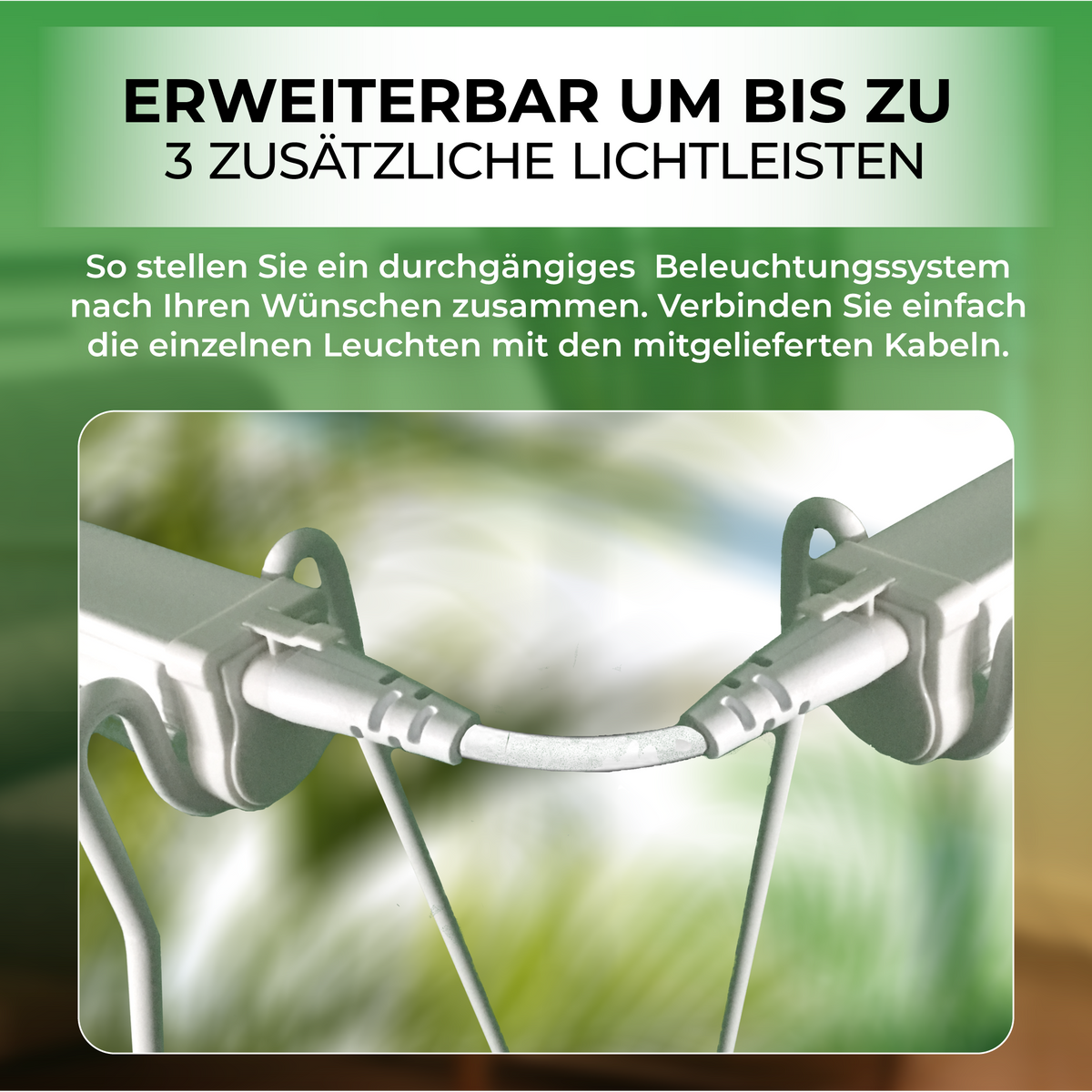 Bio Green LED-Lichtleiste für Pflanzen Florabooster 200 zum Erweitern mit bis zu 3 Leuchten