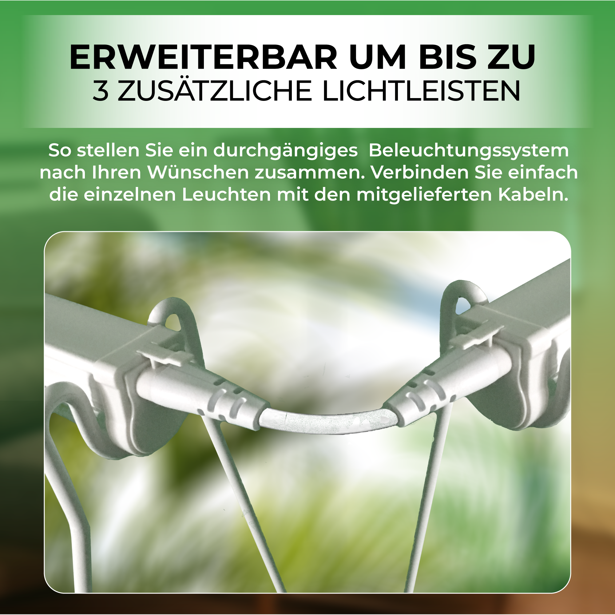 Bio Green LED-Lichtleiste für Pflanzen Florabooster 200 zum Erweitern mit bis zu 3 Leuchten