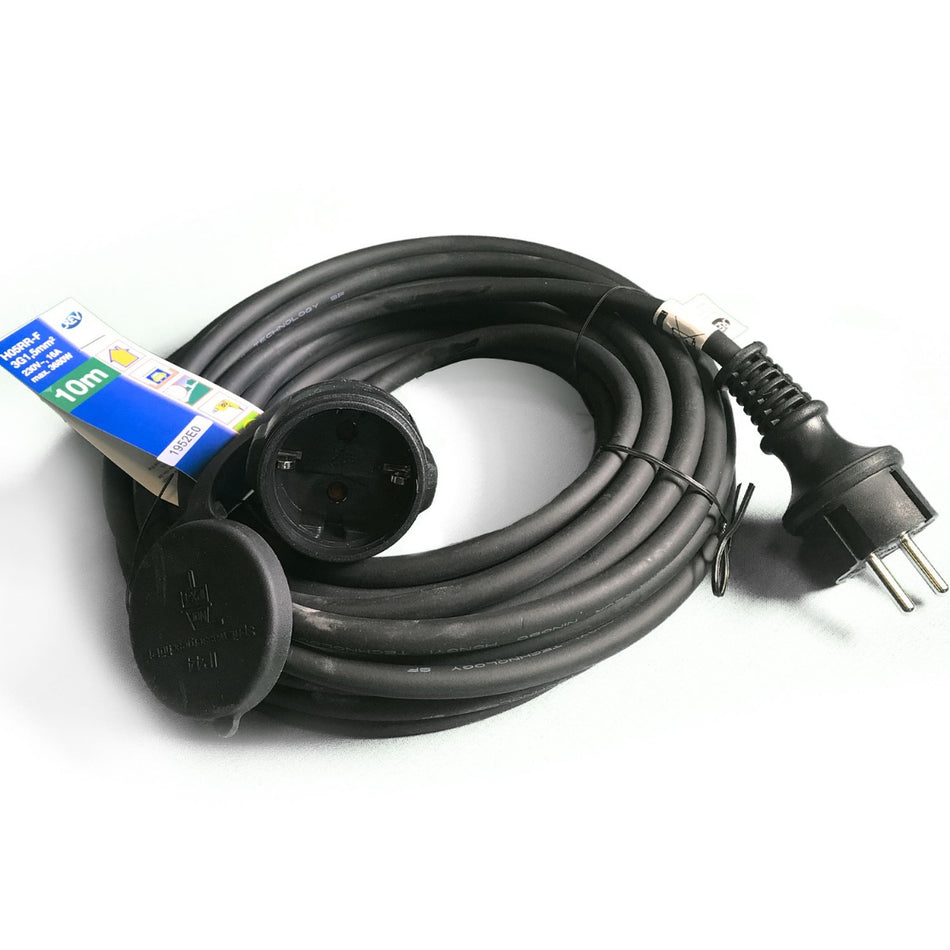 Bio Green Schutzkontakt-Verlängerungskabel aus Gummi - 10 m