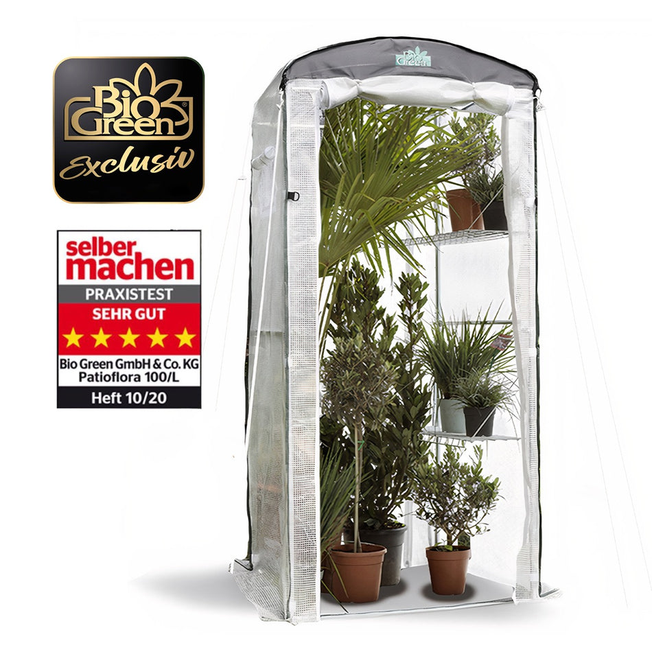 Bio Green Überwinterungszelt für Pflanzen Patioflora 100 mit Logos