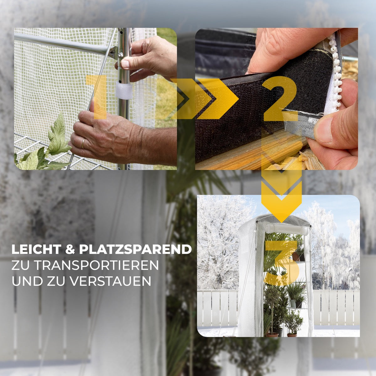 Bio Green Überwinterungszelt für Pflanzen Patioflora 100 - leicht und platzsparend