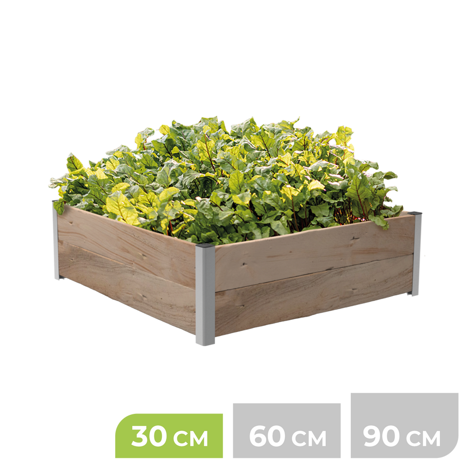 BioGreen Modulares Hochbeet-System ErnteMAXX Quadrat 1 Quadratmeter 30 cm Höhe