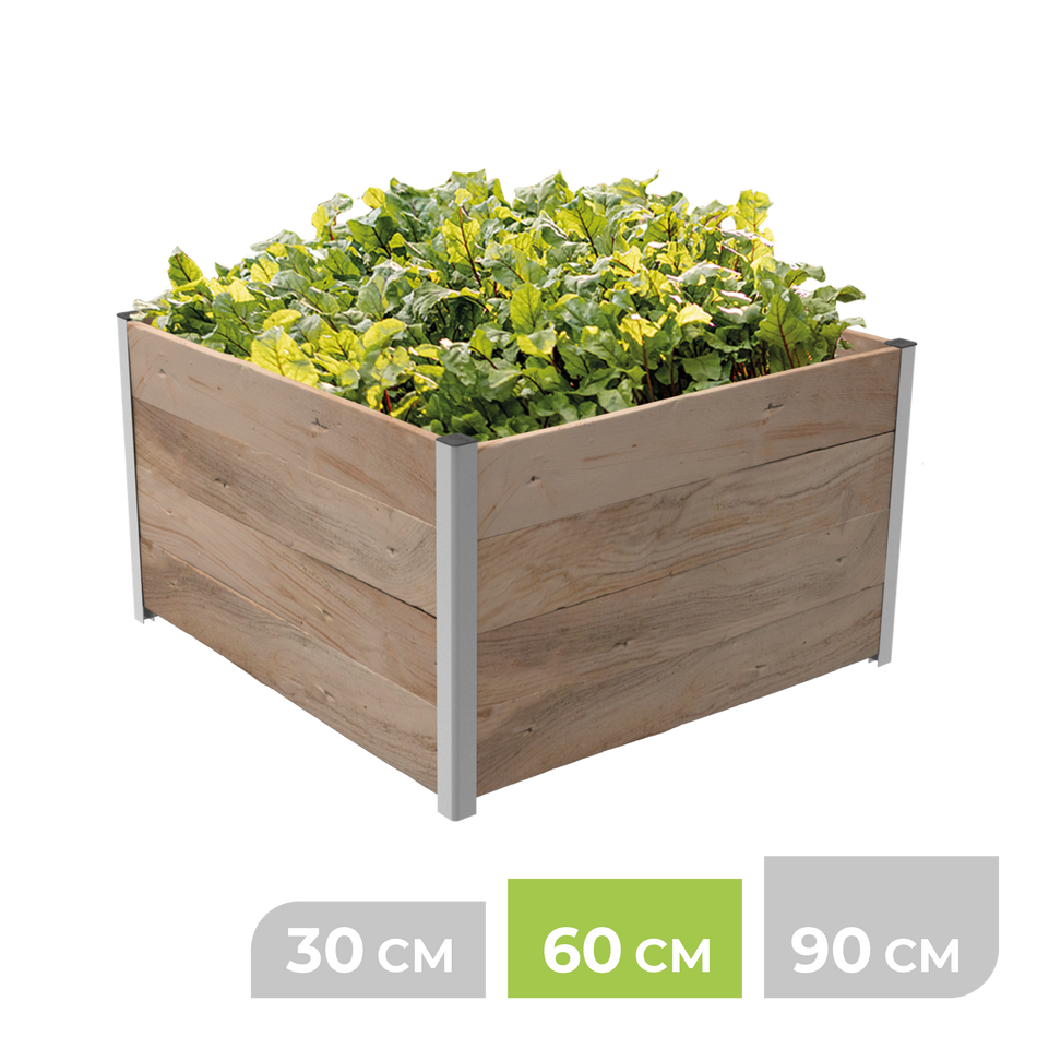 BioGreen Modulares Hochbeet-System ErnteMAXX Quadrat 1 Quadratmeter 60 cm Höhe