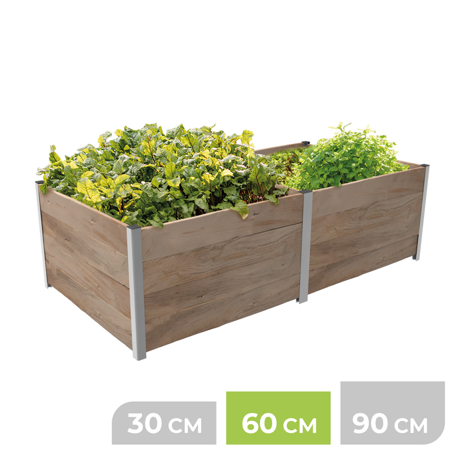 BioGreen Modulares Hochbeet-System ErnteMAXX Rechteck 2 Quadratmeter 60 cm Höhe