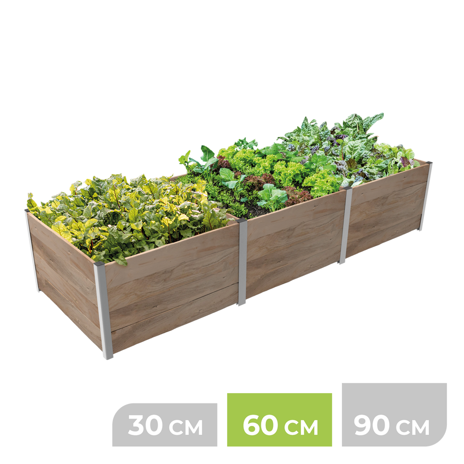 BioGreen Modulares Hochbeet-System ErnteMAXX Rechteck 3 Quadratmeter 60 cm Höhe