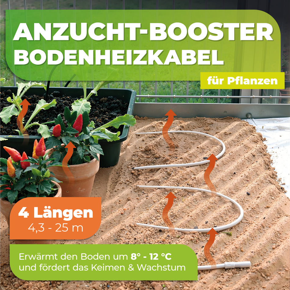 Bodenheizkabel für Pflanzen in 4 verschiedenen Längen