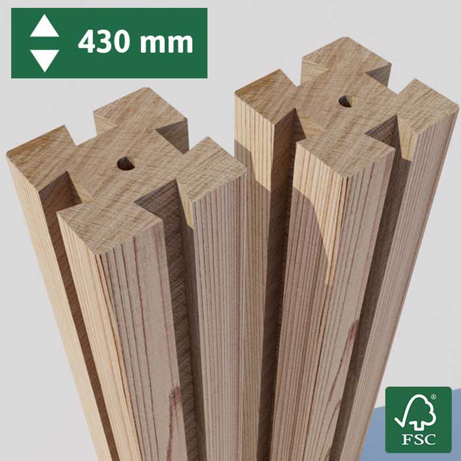 2er-Pack Hochbeet Pfosten für Bausatz erhältlich in verschiedenen Höhen