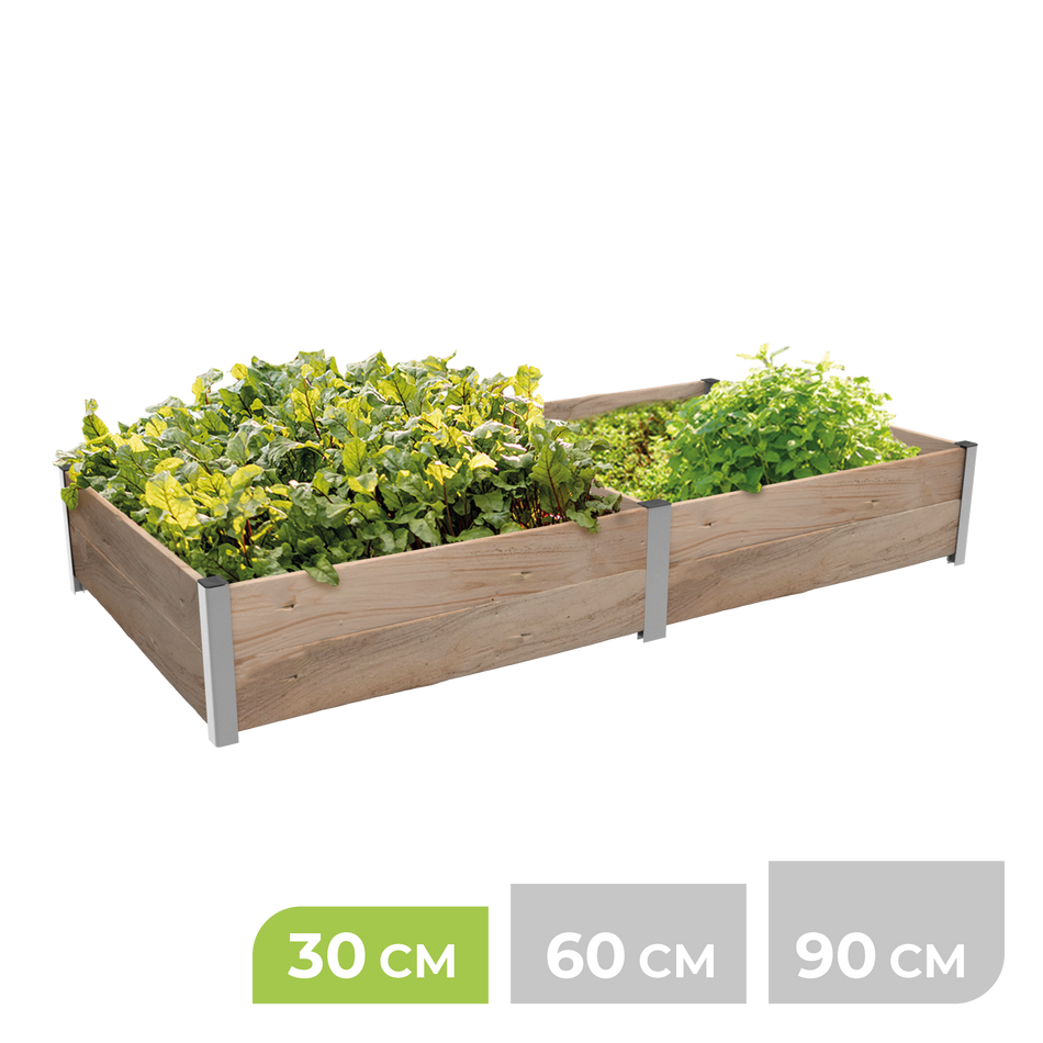 BioGreen Modulares Hochbeet-System ErnteMAXX Rechteck 2 Quadratmeter 30 cm Höhe