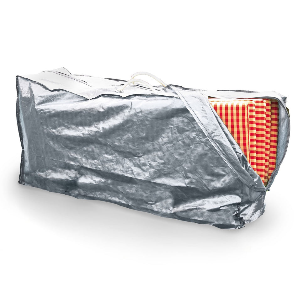 Rainexo Aufbewahrungshülle für Sitzkissen und Hochlehner-Auflagen - silbergrau