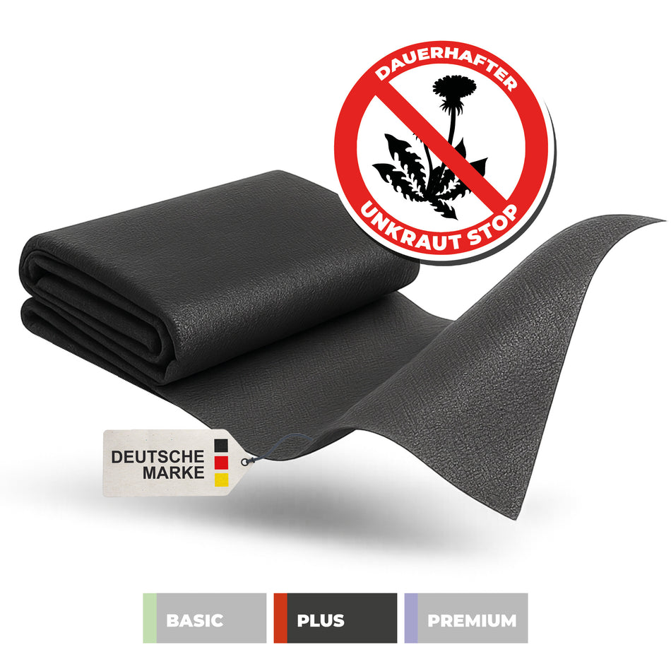 Unkraut-Mulchvlies TERRAVLIES Plus 70 g/m² in Schwarz, UV-Stabil, Wasserdurchlässig