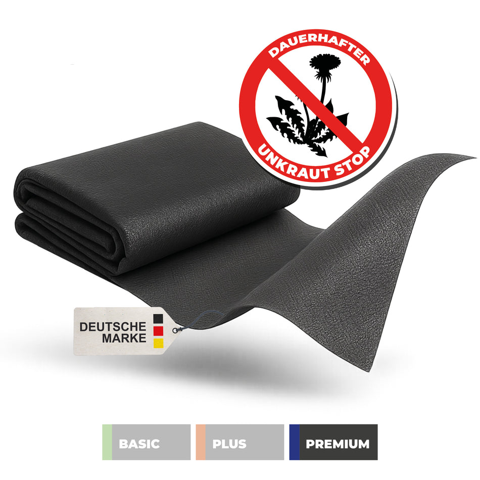 Unkraut-Mulchvlies TERRAVLIES Premium 100 g/m² Schwarz, UV-Stabil, Wasserdurchlässig