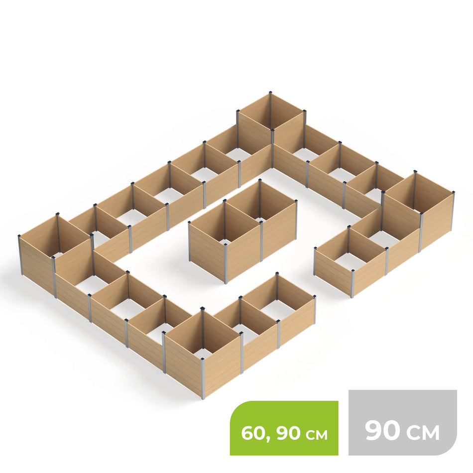 22m² WINDSOR-Hochbeet ErnteMAXX aus Holz