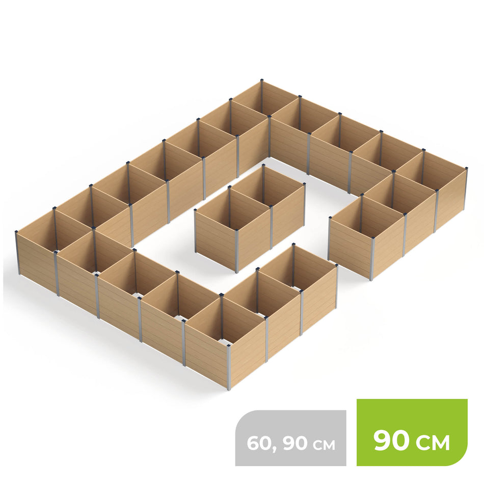 22m² WINDSOR-Hochbeet ErnteMAXX aus Holz