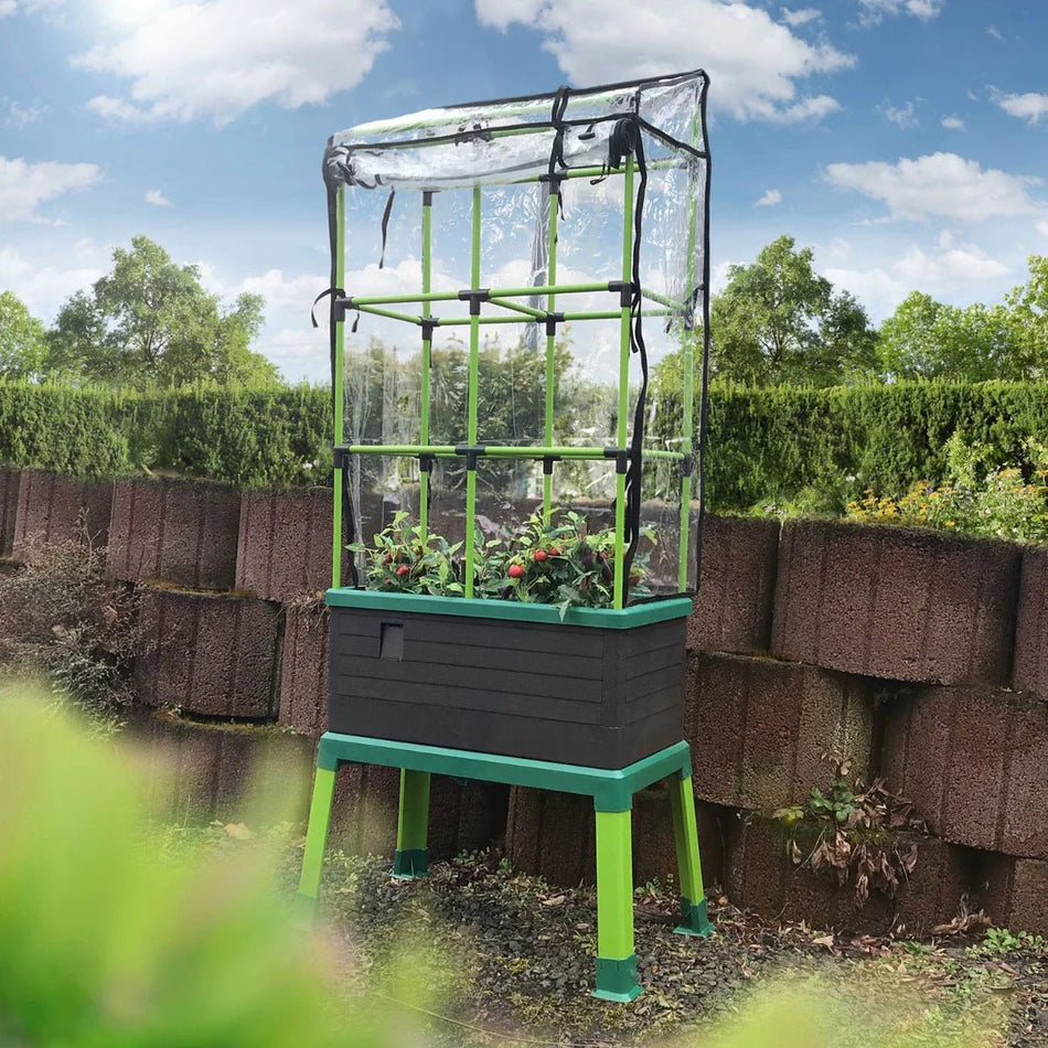 Hochbeet "City Jungle" mit Standfuss und Frühbeetaufsatz - BioGreen GmbH