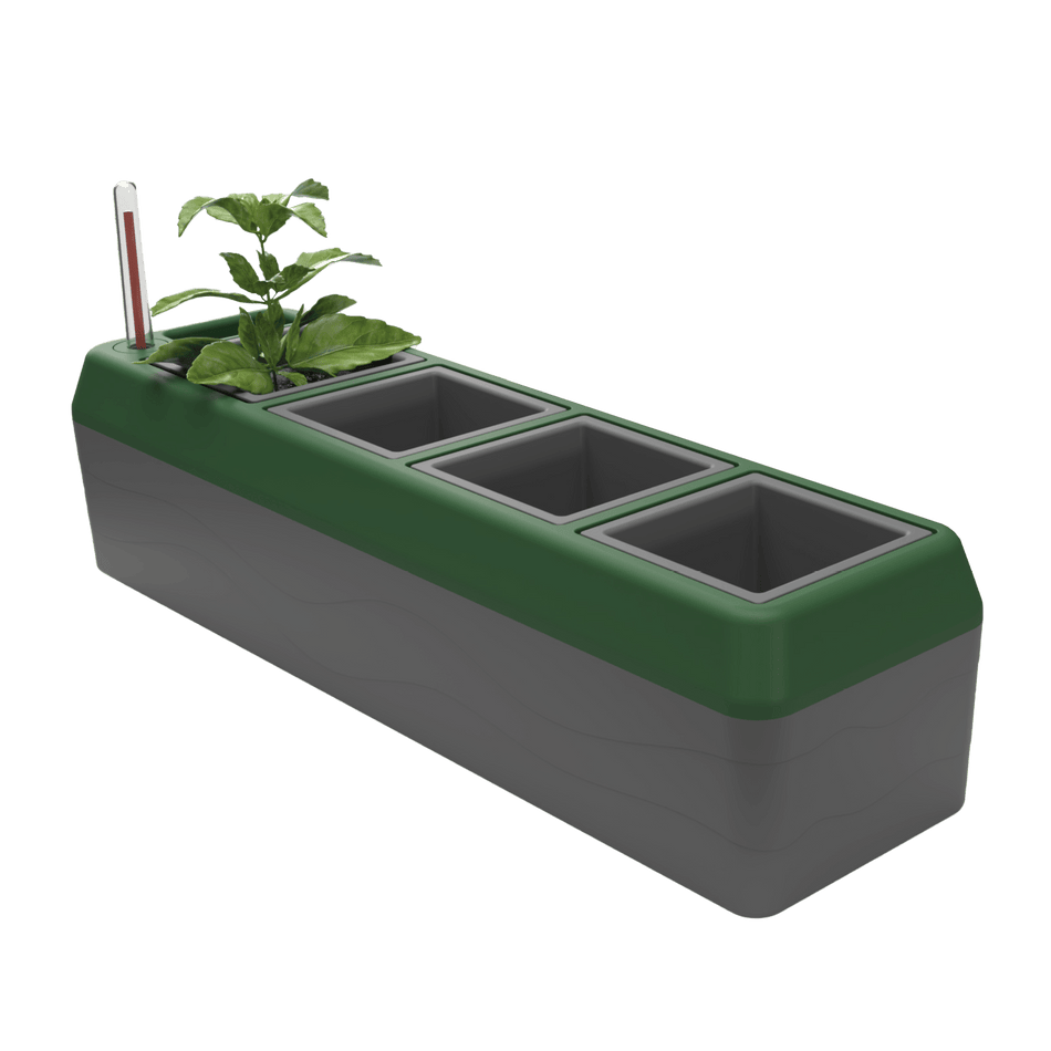 Kräuterbeet "PROVENCE" für die Fensterbank mit 4 herausnehmbaren Töpfen