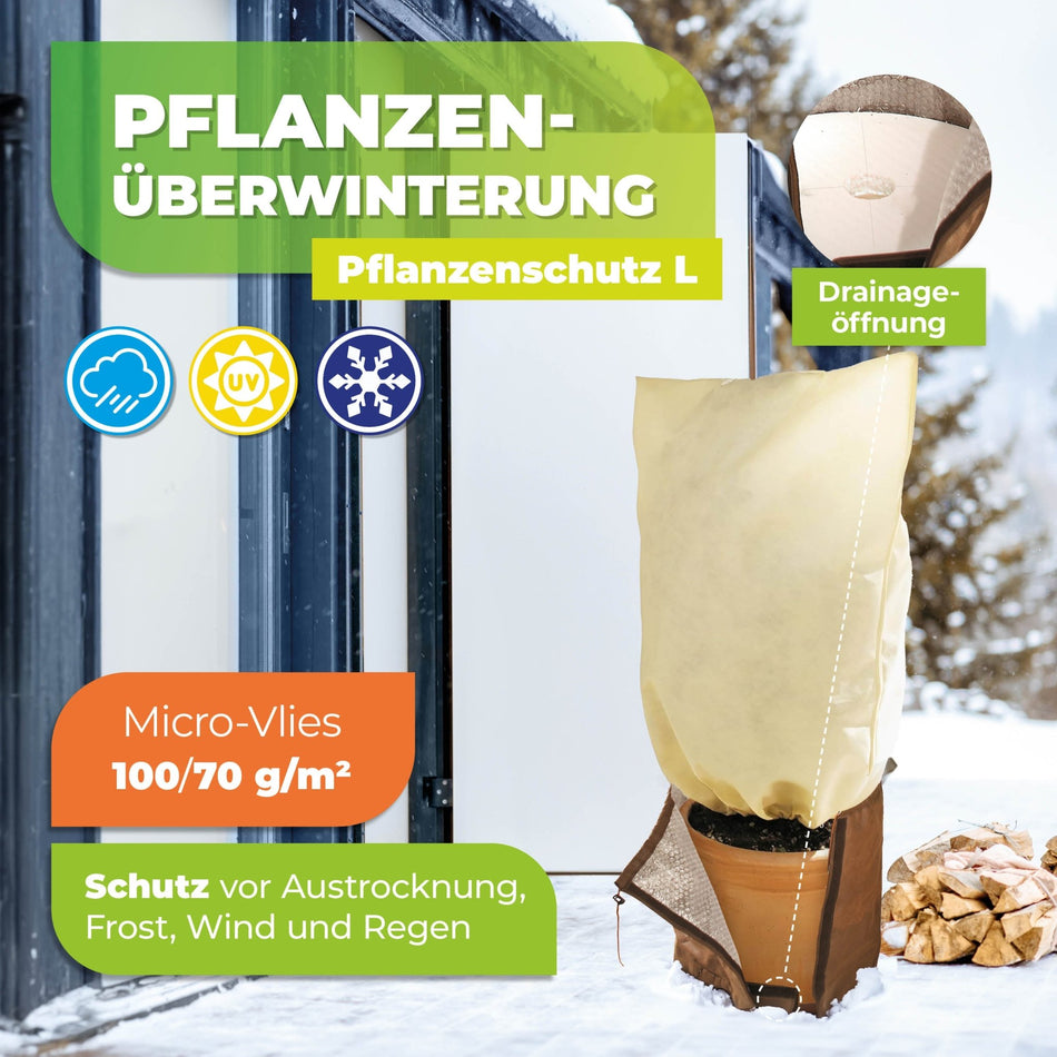 Thermo Topfschutz L Ø 45 cm & Pflanzensack XL Höhe 100 cm - BioGreen GmbH