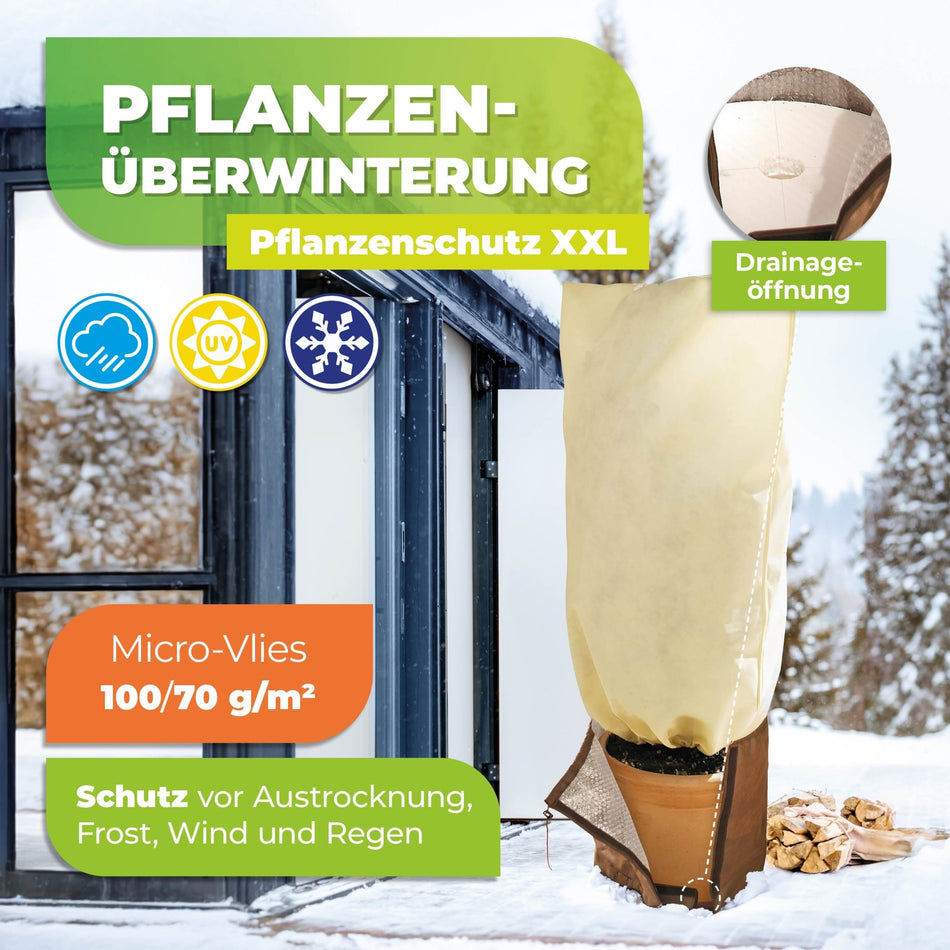 Thermo Topfschutz XXL Ø 85 cm & Pflanzensack XXL Höhe 180 cm - BioGreen GmbH