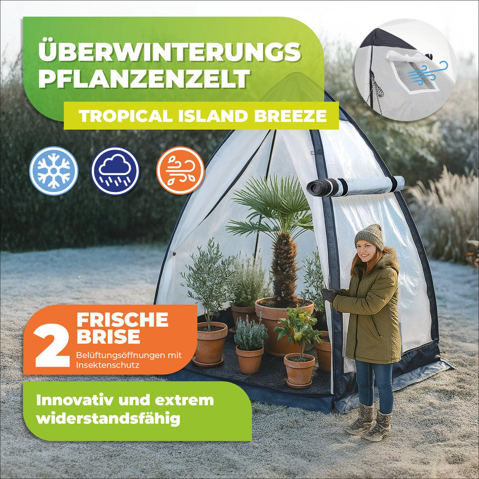 Überwinterungszelt "Tropical Island Breeze XL“ H 280 cm x Ø 340 cm