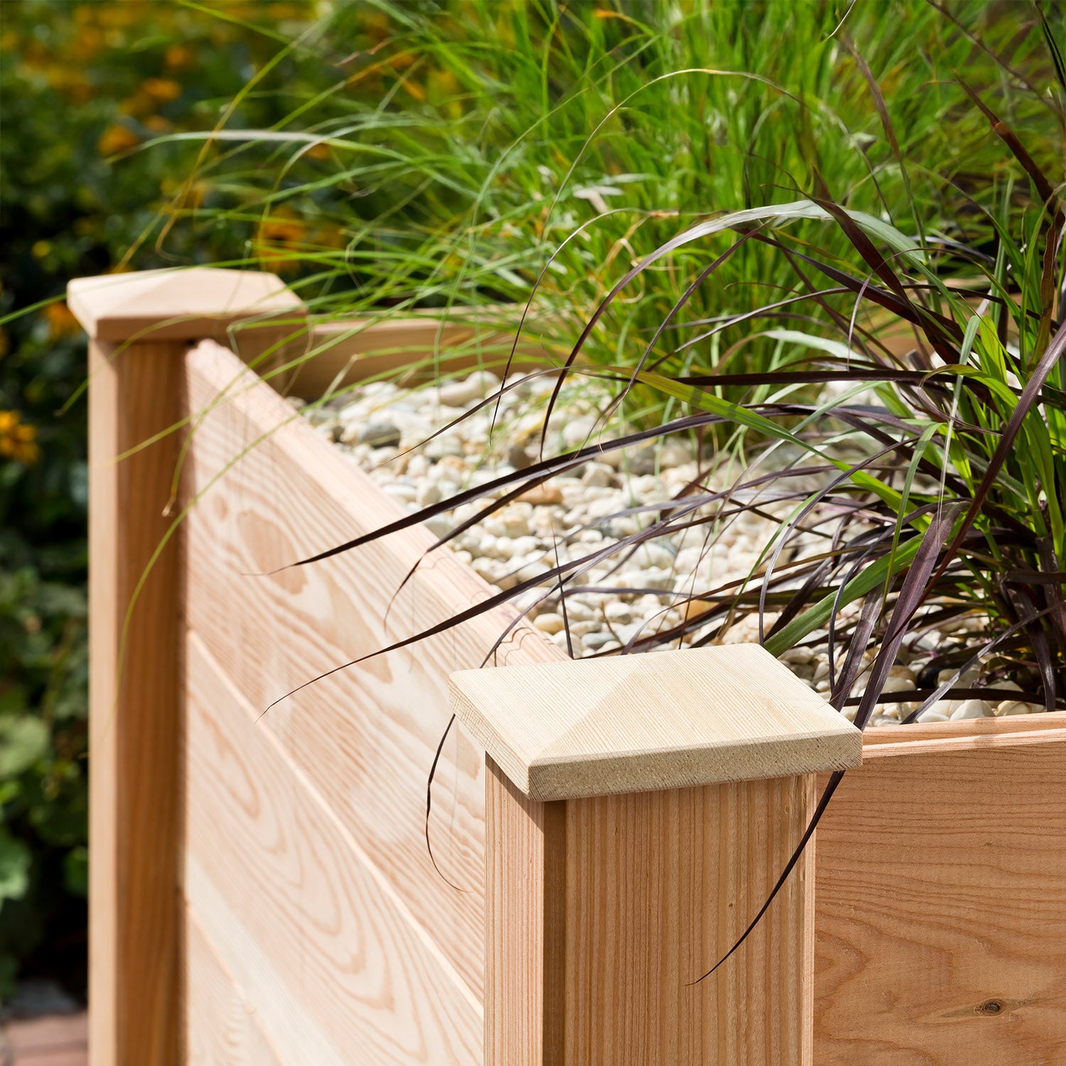 Hochbeet MULTIBOX aus Lärchenholz für Balkon L 78 x B 78 x H 89 cm