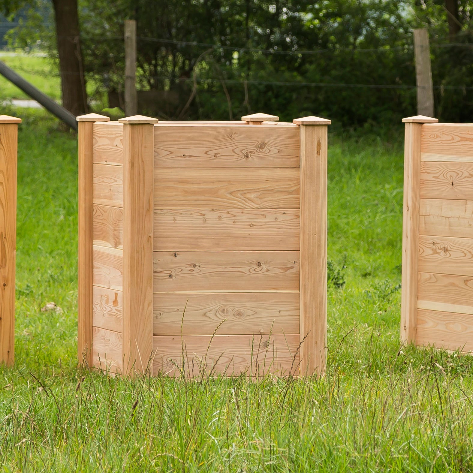 Hochbeet MULTIBOX aus Lärchenholz für Balkon L 78 x B 78 x H 89 cm