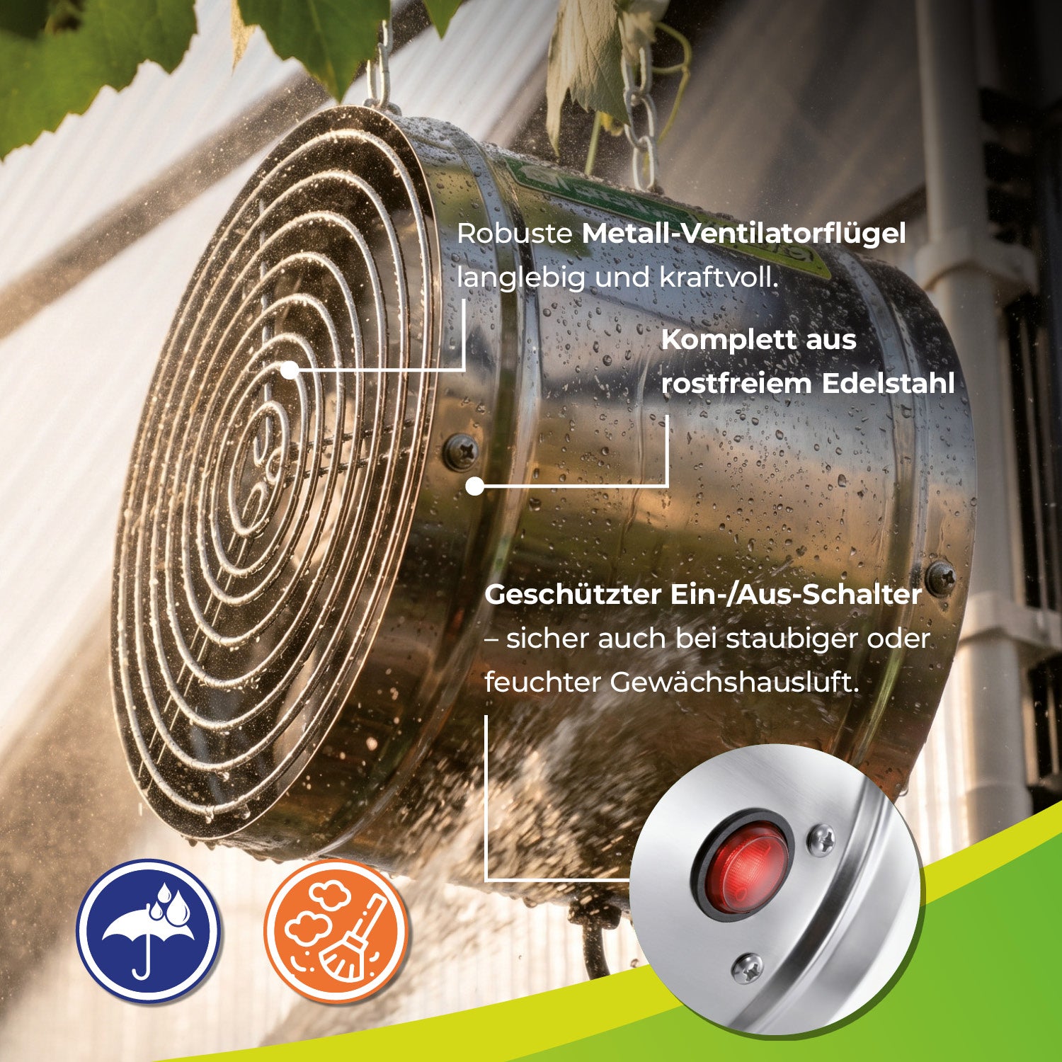 Ventilateur Arizona avec tuyau à économie d'énergie, 460 m³/h, 230 V