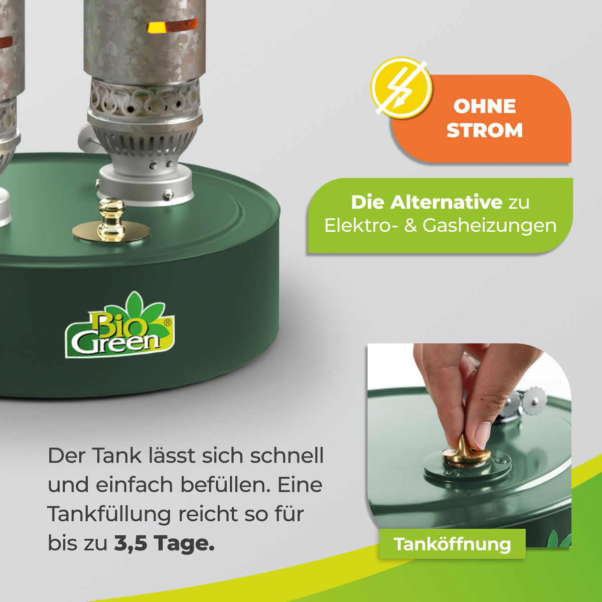 weitere Eigenschaften BioGreen Paraffin-Gewächshausheizung Warmax Power 5