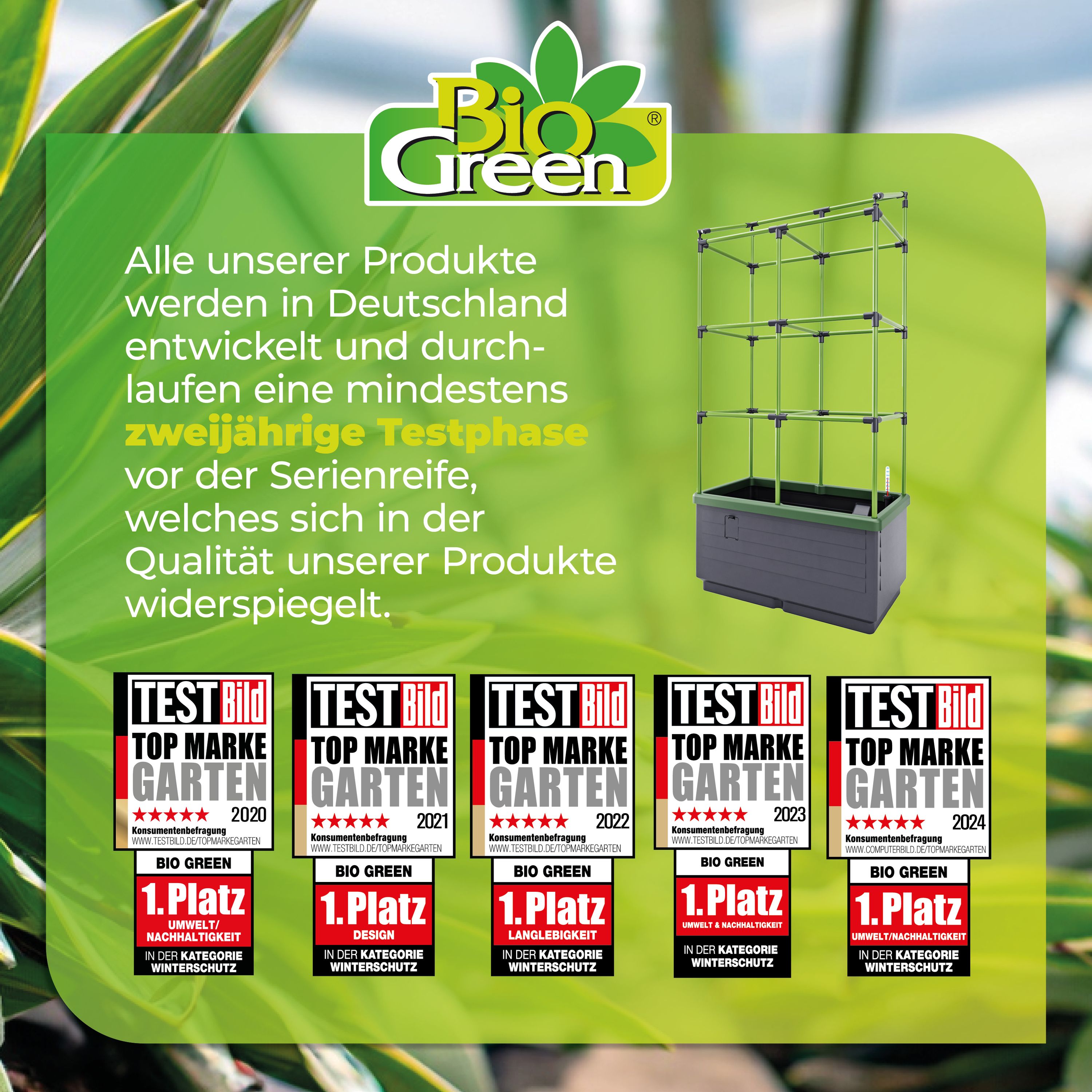 BioGreen Pflanzkübel City Jungle mit Rankhilfe - Firmenprofil