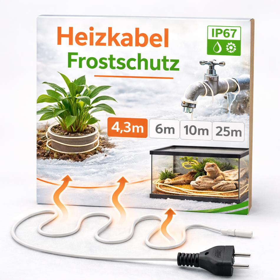 Bodenheizkabel für Pflanzen in 4 verschiedenen Längen