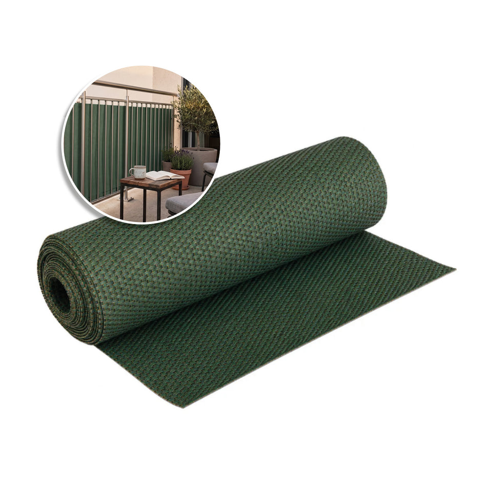Brise-vue pour balcon RATTABOND vert - extra durable, opaque et résistant aux UV