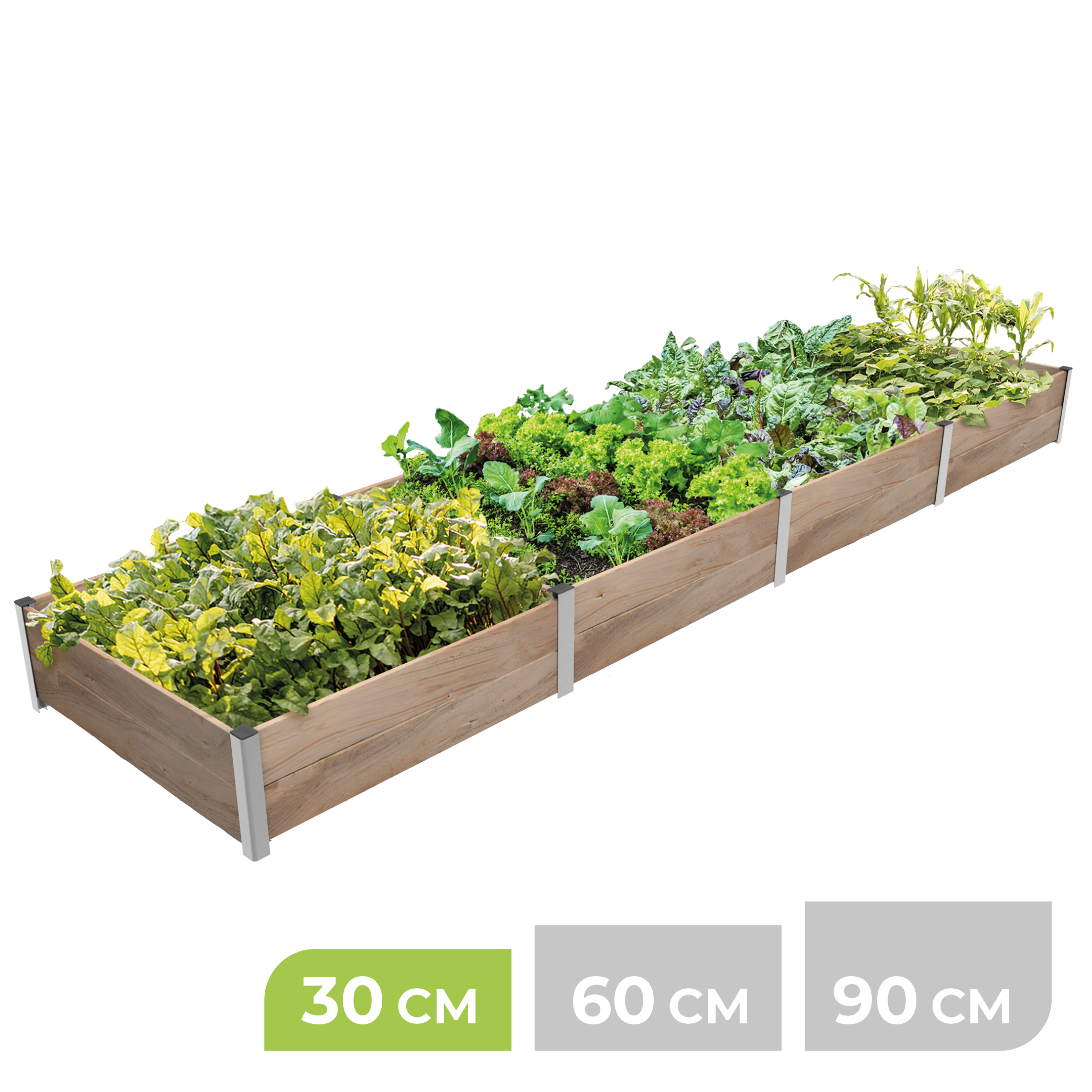 BioGreen Modulares Hochbeet-System ErnteMAXX Rechteck 4 Quadratmeter 30 cm Höhe