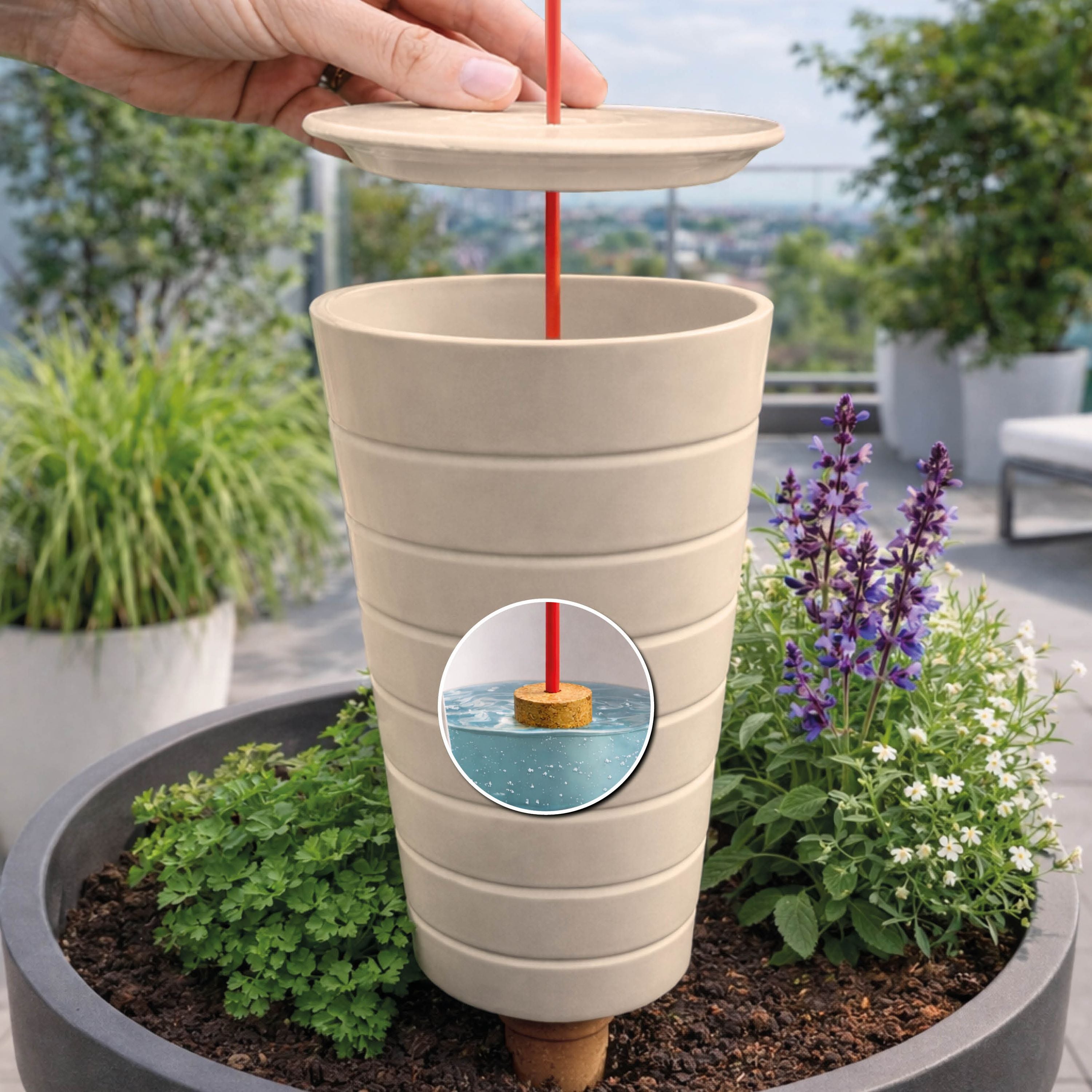 Arrosage pour plantes HYDRO CONE, distributeur d'eau à cône d'argile 1,8 L, divers. couleurs