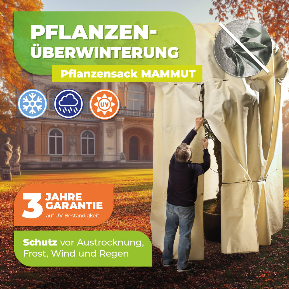Winterschutz für Palmen "Mammut" H 360 x B 250 cm Ø 160 cm