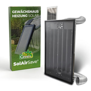 Chauffage de serre Solar SolAirSave – chauffage à l'énergie solaire sans frais d'électricité