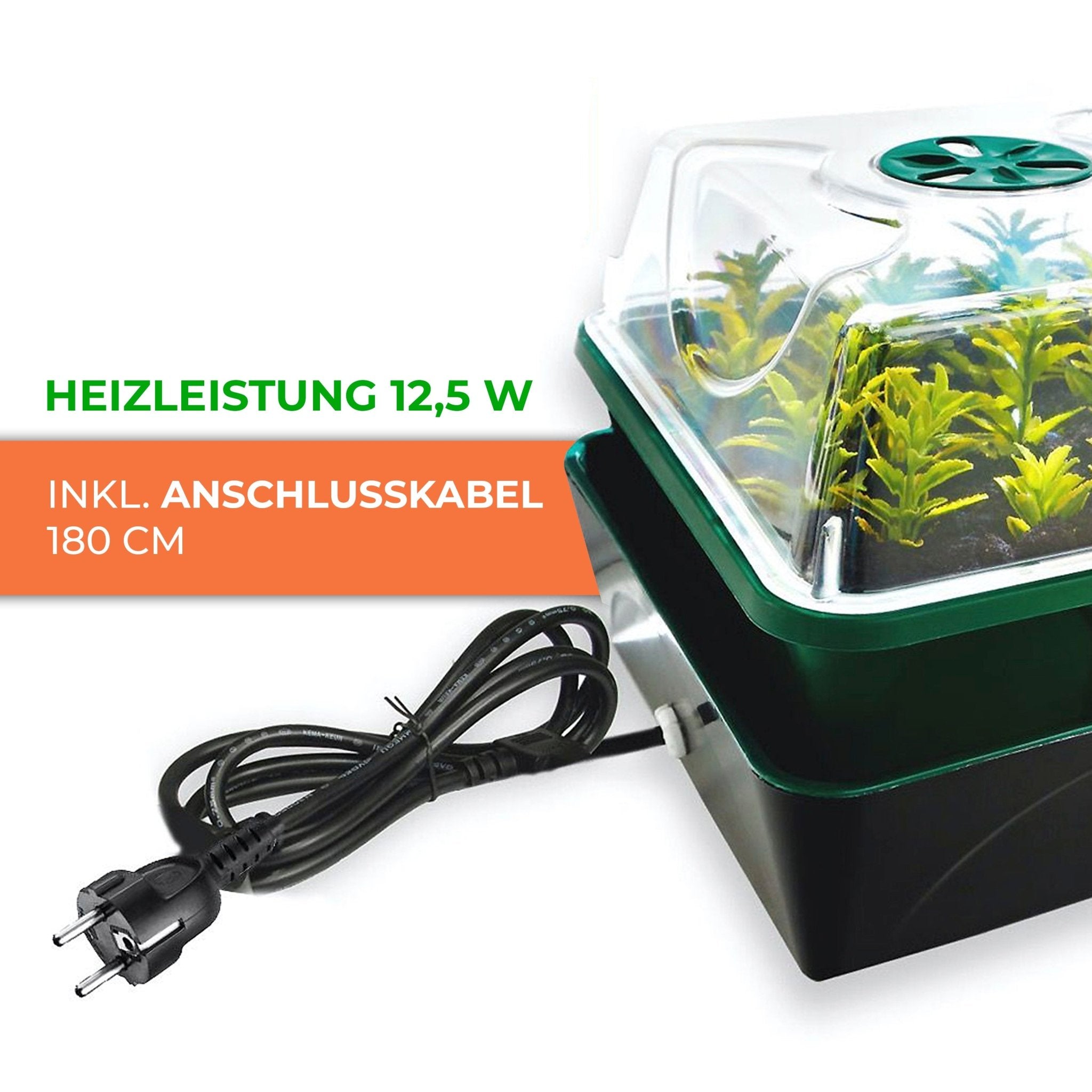 Anzuchtstation "Hollandia" mit LED - Lichtleiste "Florabooster 200" (60 cm) und Ständer - BioGreen GmbH