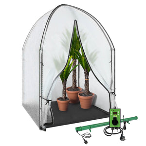 Überwinterungszelt ICEDOME 120 x 120 x H 183 cm + Elektro Frostwächter & Digital-Thermostat