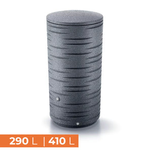 Regentonne FREZE, vers. Größen, verkettbar, Oberfläche mit Rillenmuster