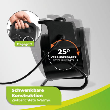 Gewächshausheizung MALTA – mit digitalem Thermostat 2000 W - BioGreen GmbH