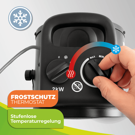 Gewächshausheizung MALTA – mit digitalem Thermostat 2000 W - BioGreen GmbH