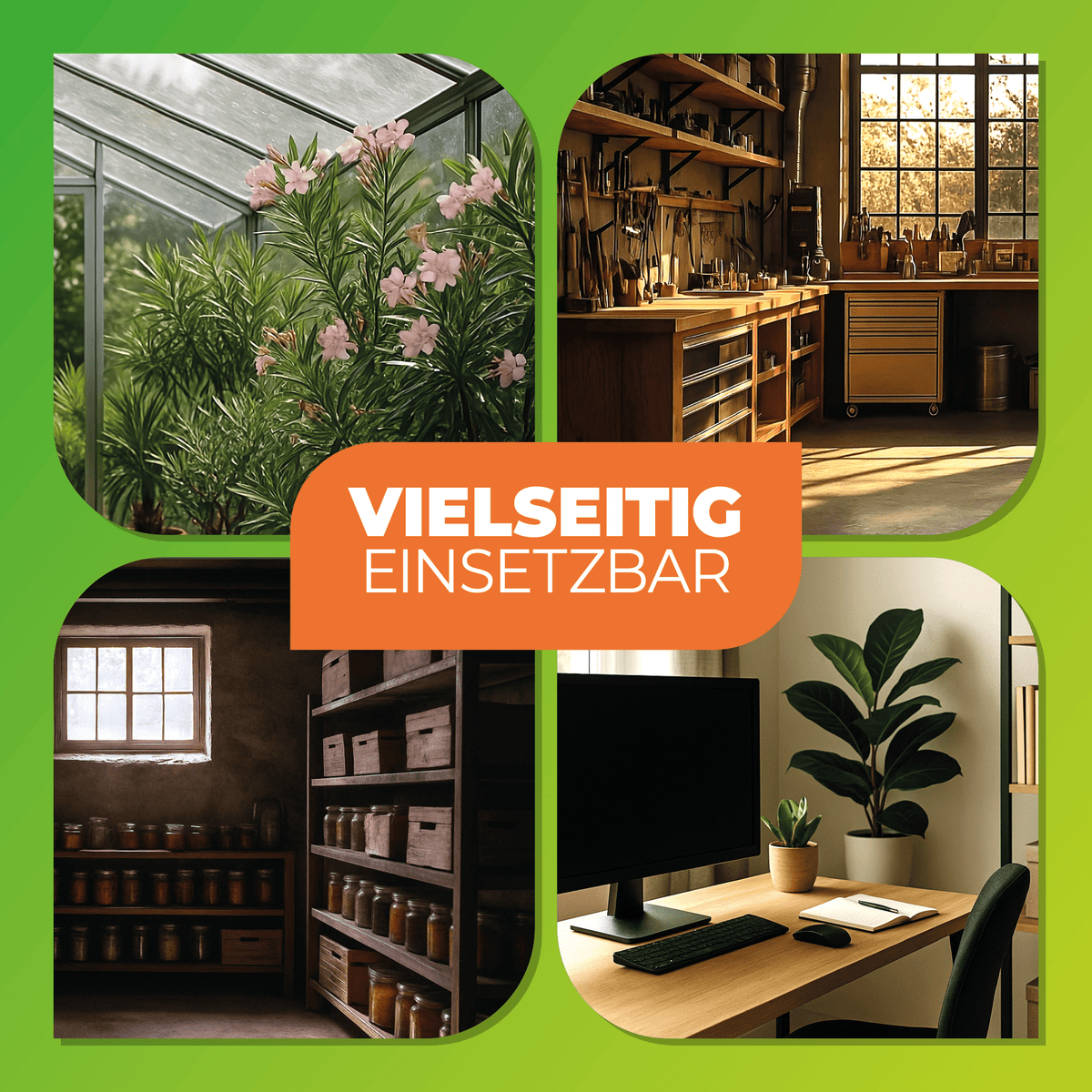 Gewächshausheizung MALTA – mit digitalem Thermostat 2000 W - BioGreen GmbH