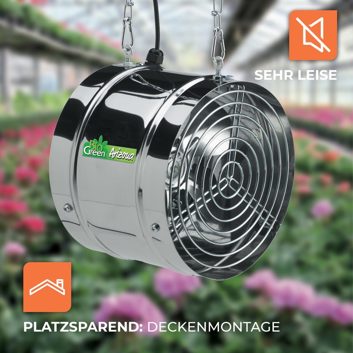 Leiser Ventilator für Gewächshaus Arizona