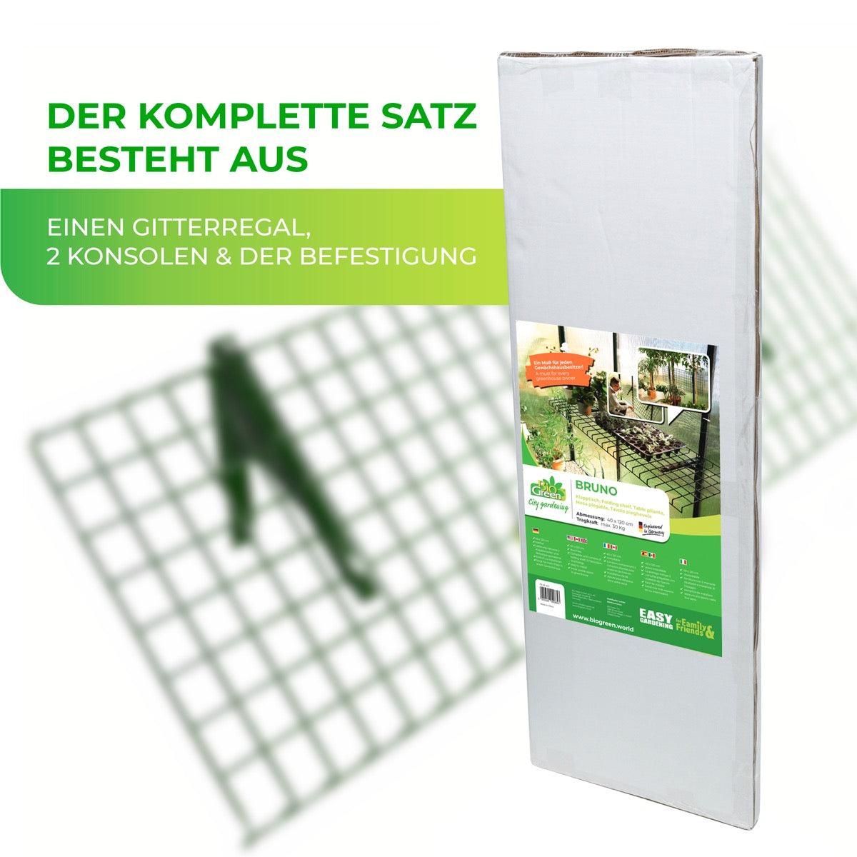 Klapptisch für Gewächshaus Bruno Inhalt