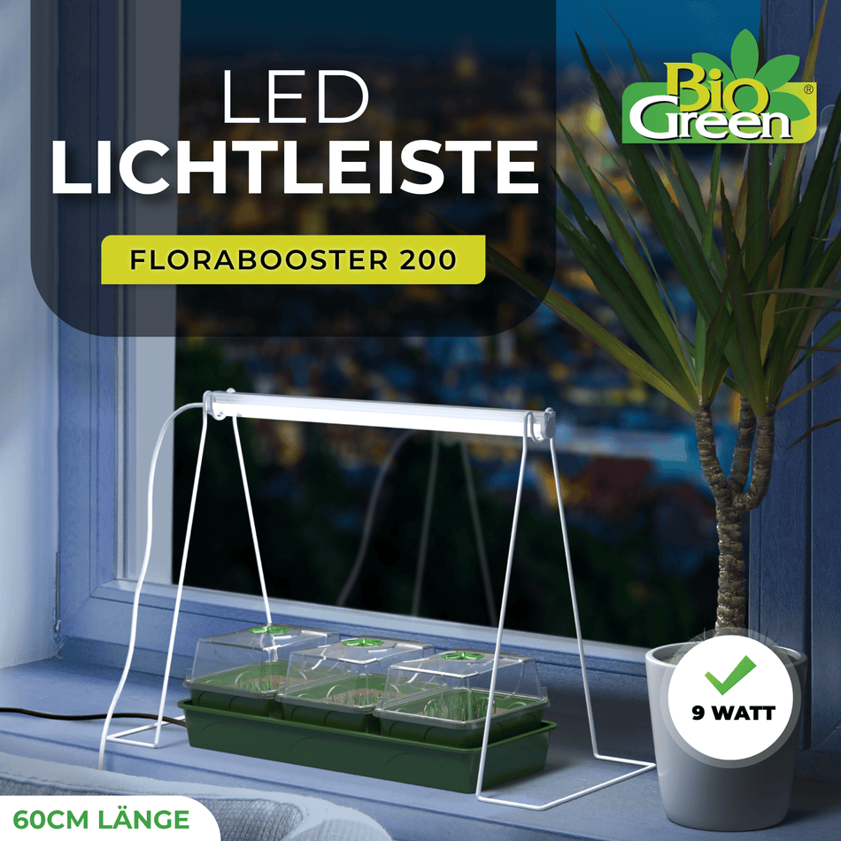 LED - Lichtleiste Florabooster 200 mit 60 cm Länge und Standfuß - BioGreen GmbH