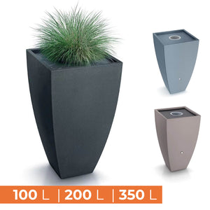 Regentonne MODENA, vers. Größen & Farben, Pflanskastendesign