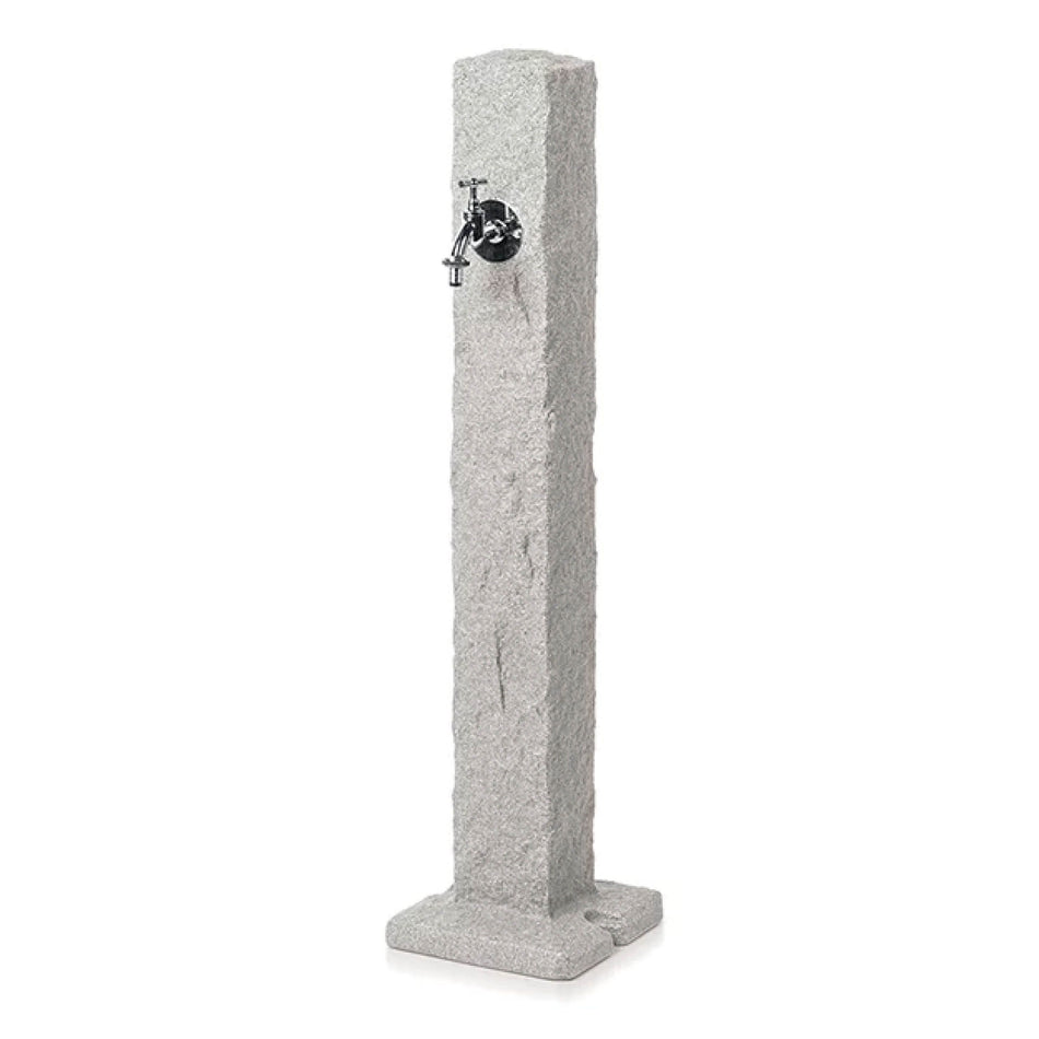 Wasserzapfsäule NATURA, vers. Farben, geschlagene Granitsteinoptik