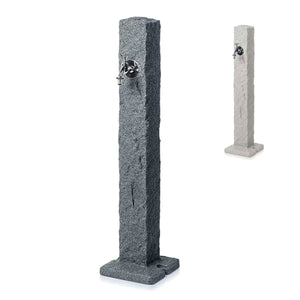 Wasserzapfsäule NATURA, vers. Farben, geschlagene Granitsteinoptik