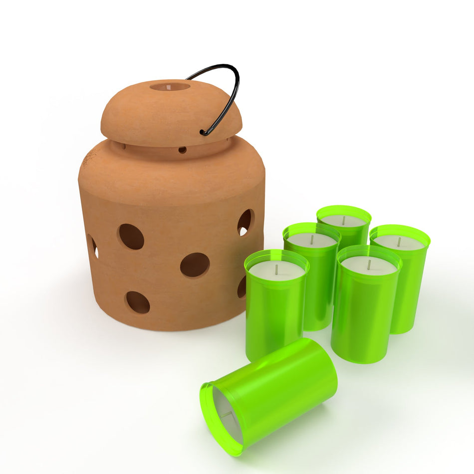 Ökologischer Kerzen-Frostwächter "FireFly" mit 18 CO²-neutralen und nachhaltigen Kerzen