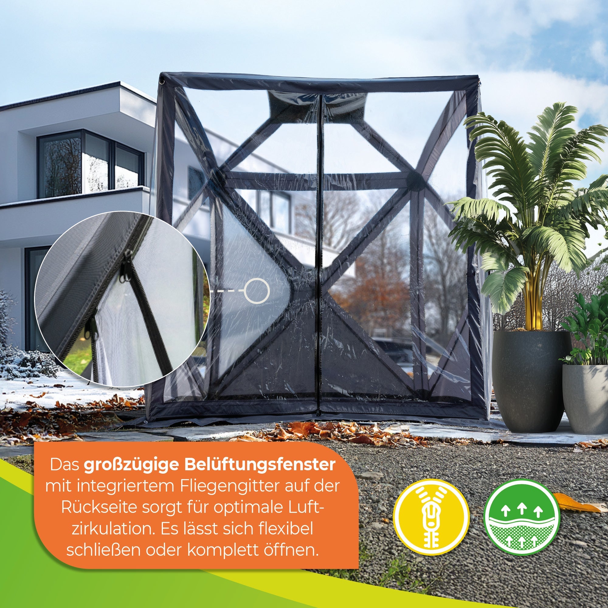 PREMIUM Überwinterungszelt ALASKA L 150 x 150 x 180 cm - BioGreen GmbH