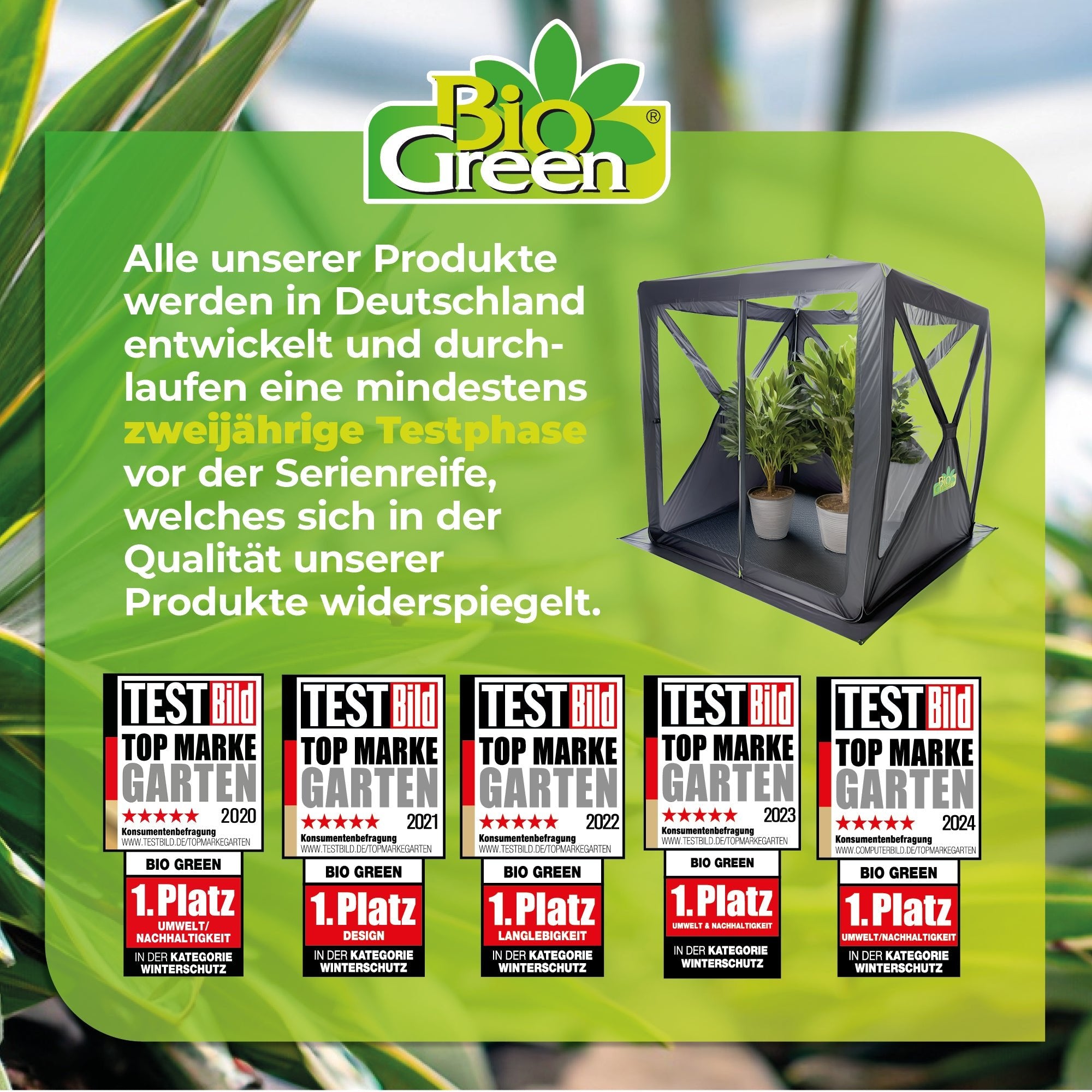 PREMIUM Überwinterungszelt ALASKA mit Isolierboden, Gewächshausheizung und Digital - Thermostat - BioGreen GmbH
